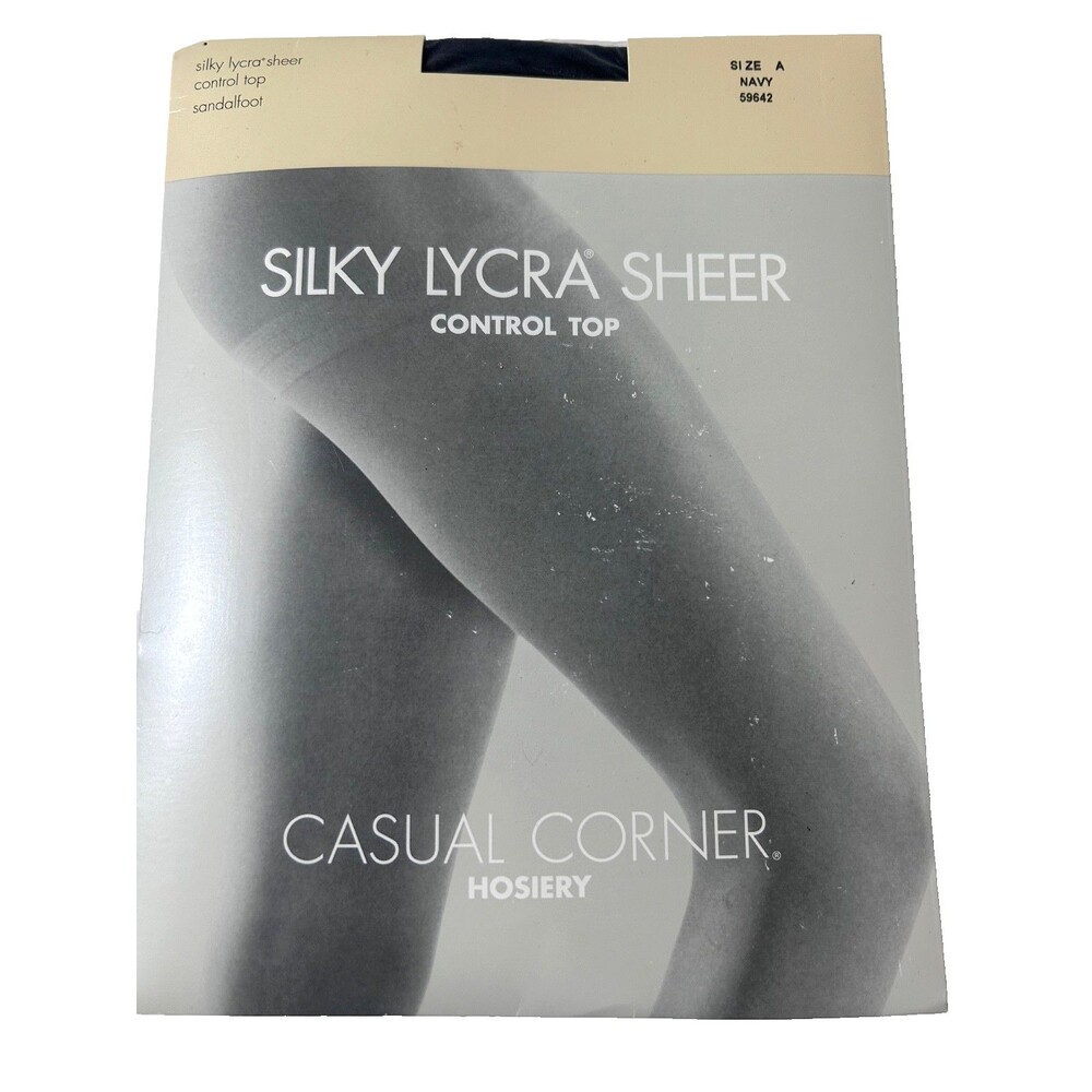 Casual Corner Control Top Sandalfoot Size A Silky Lycra Sheer Hosiery 4 Pack.